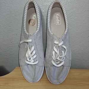 Keds Light Gray Women's Casual Sneakers Size 8